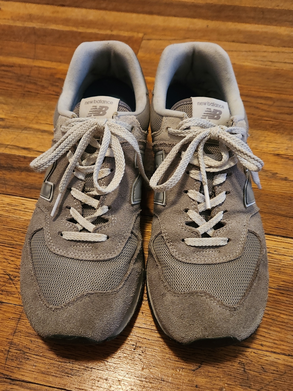 New Balance Men’s Classic Gray Suede Mesh Sneakers